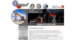 Desktop Screenshot of baumaschinen-prussak.de
